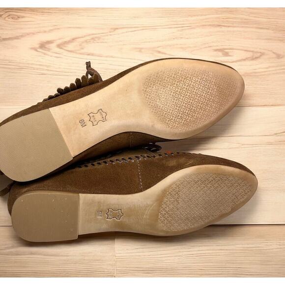 Tory Burch Huntington Beaded Embroidered Fringe Booties Size 6M - Picture 5 of 8